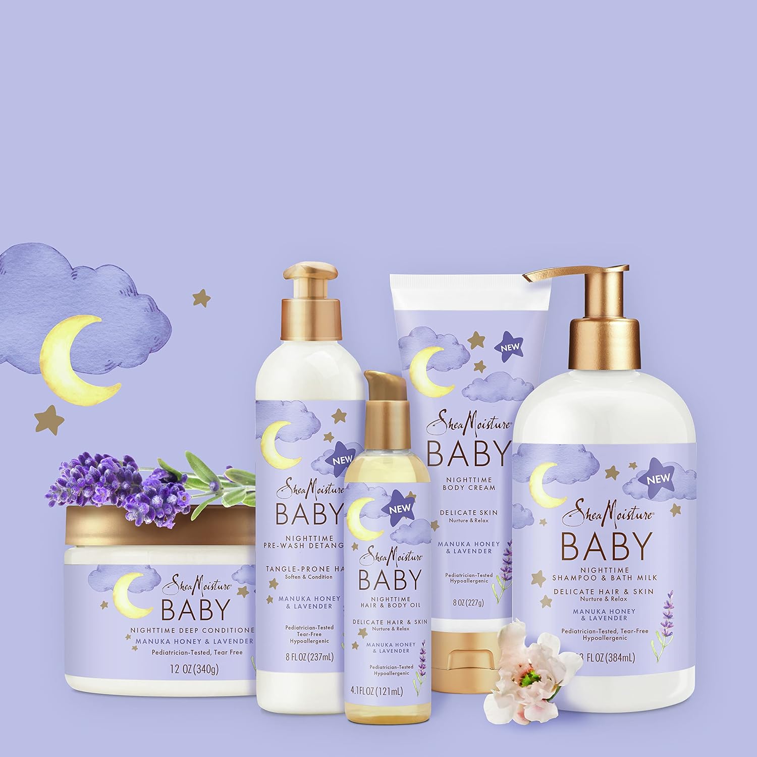 SheaMoisture Baby Hair and Body Oil for Delicate Hair and Skin Manuka Honey and Lavender Nighttime Hair and Skin Care Regimen 4.1 oz - Image 10